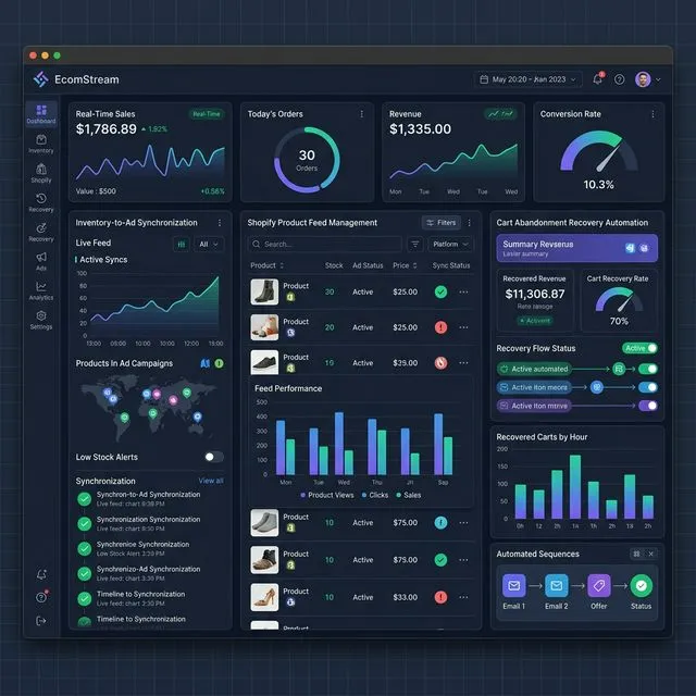 Sales and Conversions Social Dashboard